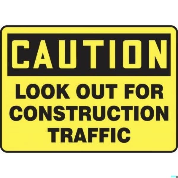 Accuform OSHA CAUTION Safety Sign LOOK OUT MVHR610XP MVHR610XP - main